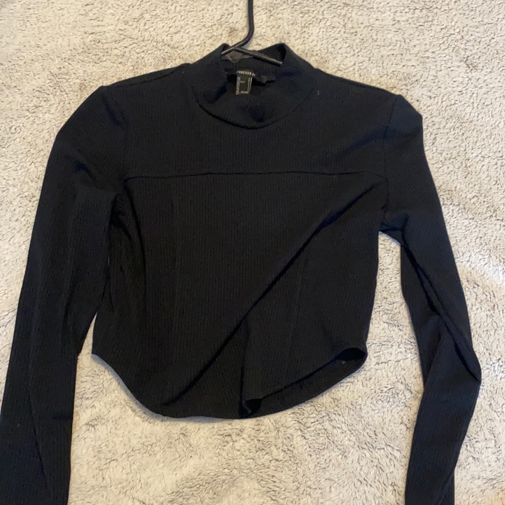 Long sleeve corset style crop top